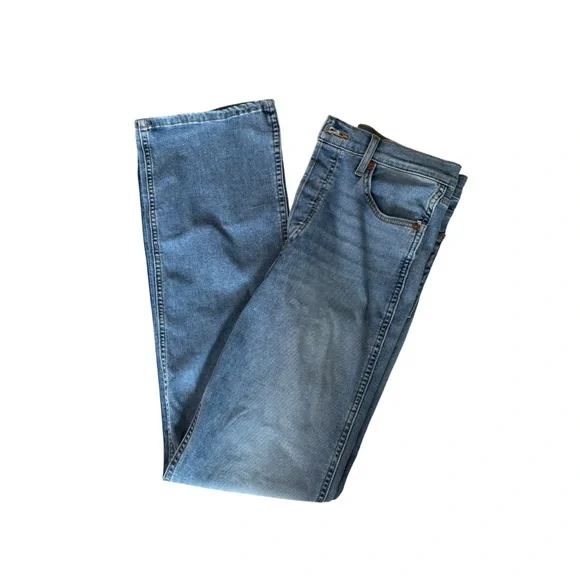 Re/Done Light Blue faded 90 loose fitted Straight Leg redone lux Jeans NEW Sz 27 - Picture 7 of 14